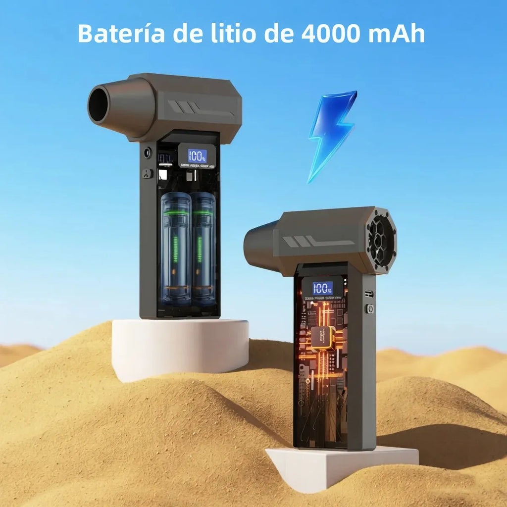 Powerful Air Blower 110000Rpm 4 Gear Adjustable Turbo Jet Blower With Led Light Battery Display Cordless Compressed Air Duster