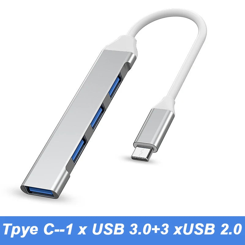 USB 3.0 Hub USB Hub  Type C Dock 4 Port Multi Splitter Adapter OTG Type C HUB for Xiaomi Huawei Macbook Pro USB 3.0 2.0
