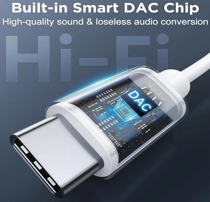 USB C to 3.5mm Headphone Jack Adapter Type C Audio Aux Cable Dongle