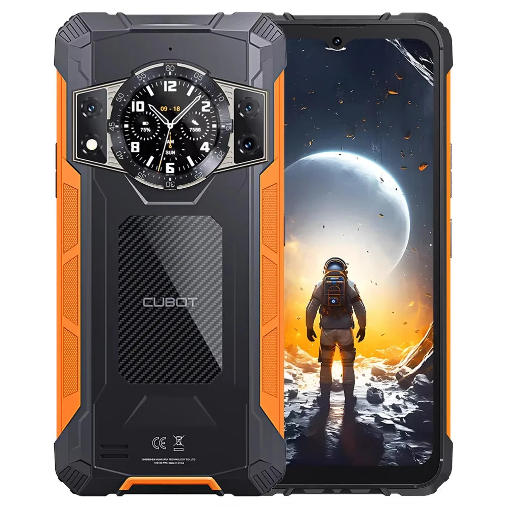 Cubot Kingkong Ace 2, Ultra-Thin and Robust Smartphone with Android 14, 16 Gb Ram (6 Gb + 10 Gb Expandable), 128 Gb Rom, 6.56 Inch and 90 Hz Screen, Nfc, 5100 Mah Battery, 4g Cell Phone