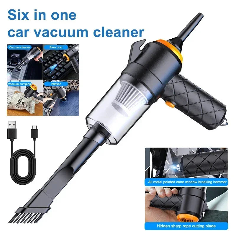 Wireless 6000PA Wireless Car Vacuum Cleaner Household Small Rechargeable Handheld Powerful Vacuum cleaner Home Appliance