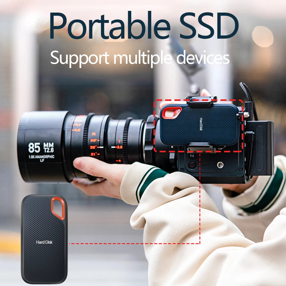 New 2026 High Speed External Hard Drive 128TB 2TB 4TB External Hard Drive Large Capacity SSD For Desktop Laptop File Storage