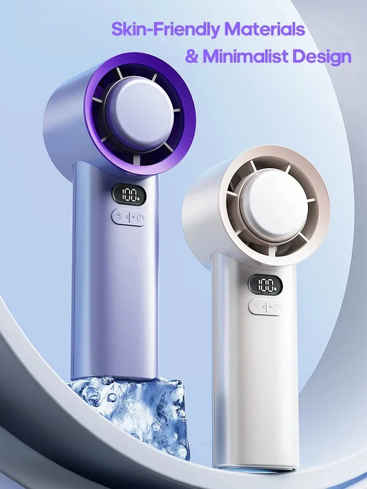 Mi Portable Handheld Turbo Fan 100 Wind Speeds Adjustable Mini Personal Fan Battery Operated Electric Eyelash Fan