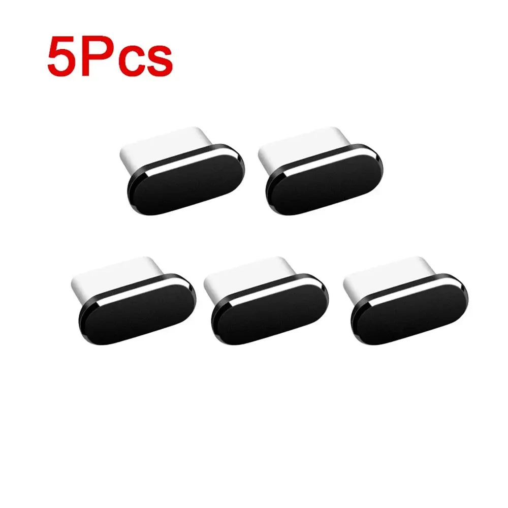 Type C Metal Dust Plugs for iPhone 16/16Pro 15/15Pro Max/15Plus - Cellphone Type C USB Charging Port Protector Caps 5/1PCS