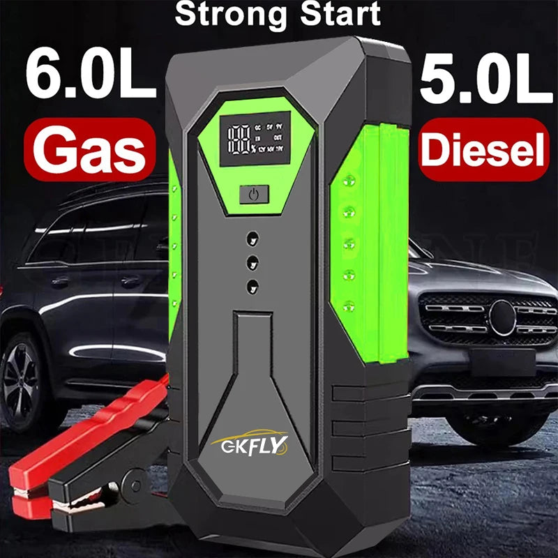 GKFLY 2000A 3000A 4000A Car Jump Starter Big Power Bank Car Battery Booster 12V Car Starting Device for Petrol  6.0L Diesel 5.0L
