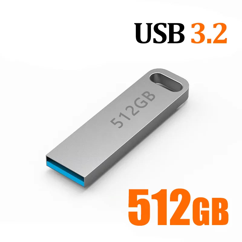 2TB Flash Drive USB 3.2 Super High Speed Transfer Metal Mini U-Disk Pen Drive Type C Memory Waterproof Disk SSD U-Drive ﻿
