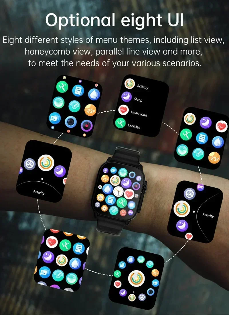 New Watch T900 U2 Smart Watch 49mm 2026 New NFC Men Women GPS Track Bluetooth Call BT Music Games Wireless Charging Smartwatch