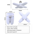E27 Fan Shape Foldable  LED Bulb AC220V/110V Deformation for Home Ceiling Lights Warehouse and Garage White Leaf Light 6500K