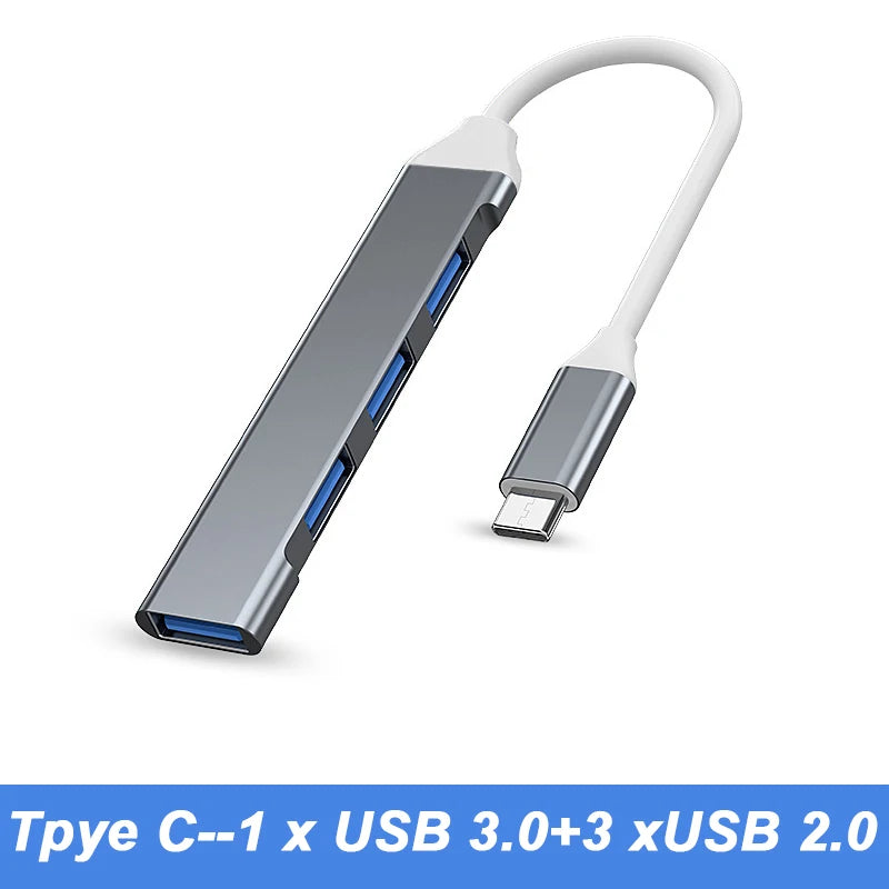 USB 3.0 Hub USB Hub  Type C Dock 4 Port Multi Splitter Adapter OTG Type C HUB for Xiaomi Huawei Macbook Pro USB 3.0 2.0