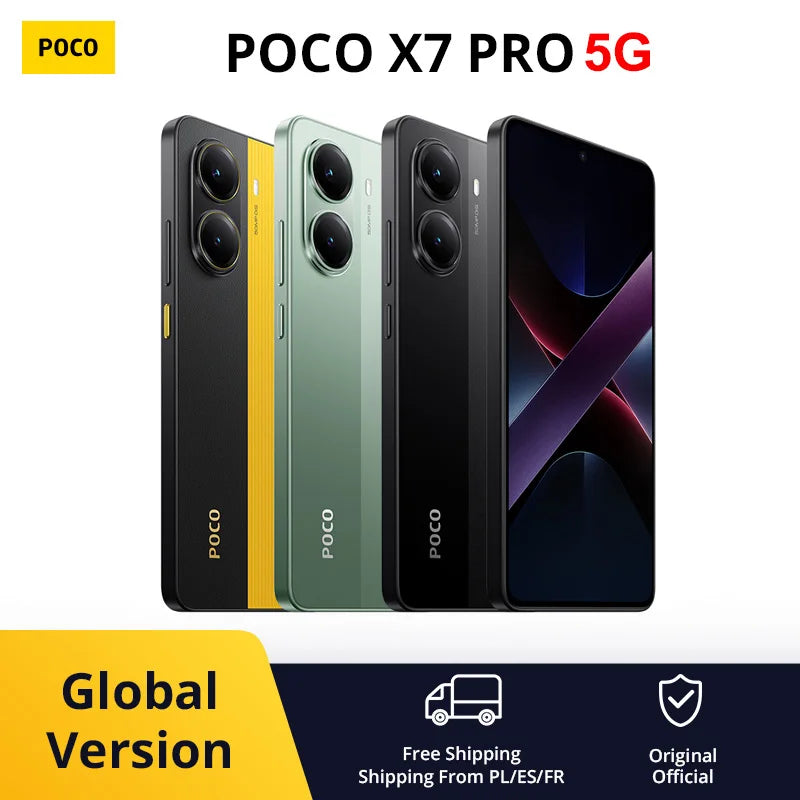 POCO X7 Pro 5G Global Version Smartphone 256GB/512GB 8400-Ultra 90W Battery 6000mAh 50MP Camera 6.67 120Hz IP68 NFC Display