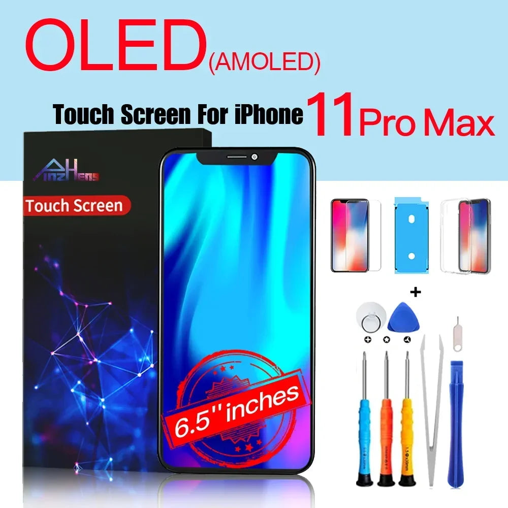 PINZHENG High Quality Screen AMOLED INCELL LCD OLED OEM For iPhone 11 12 13 Mini Pro Max XS XR MAX Display Replacement With Tool