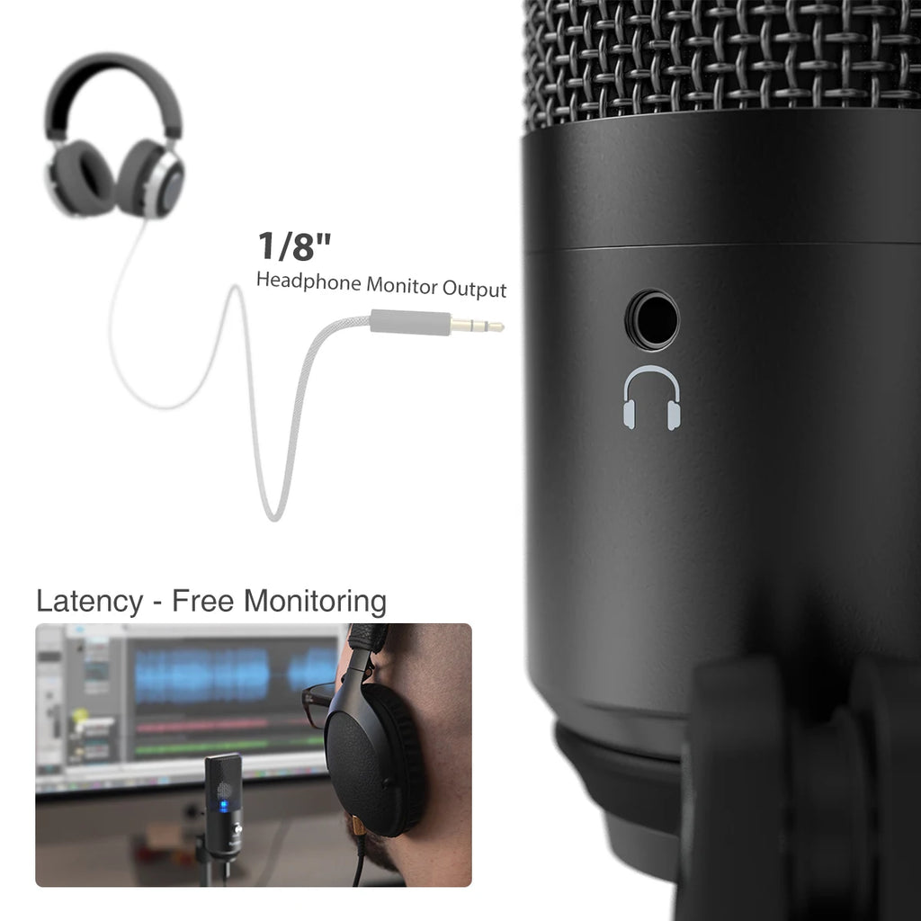 FIFINE K670B USB Microphone with Gain Control for Multipurpose Recording & Podcast, Flash Sale with Limited Stock, Fast Shipping