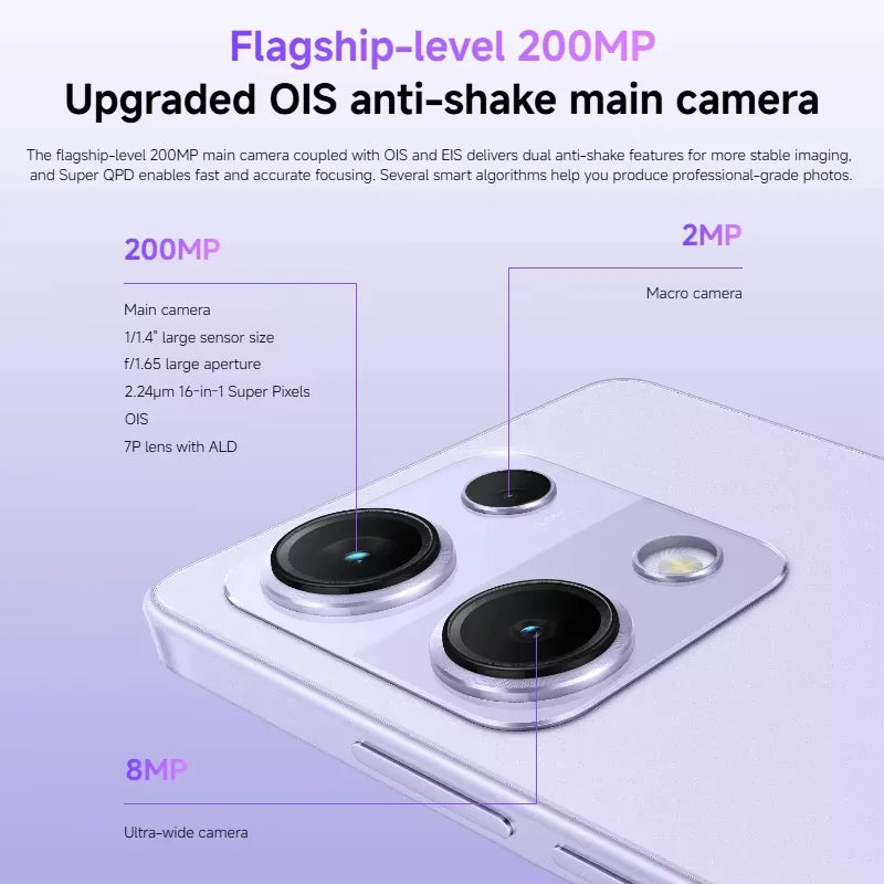 Global Version Redmi Note 14S MediaTek Helio G99 Ultra 200MP pro grade Al camera system 6.67" AMOLED 120Hz Display 5000mAh