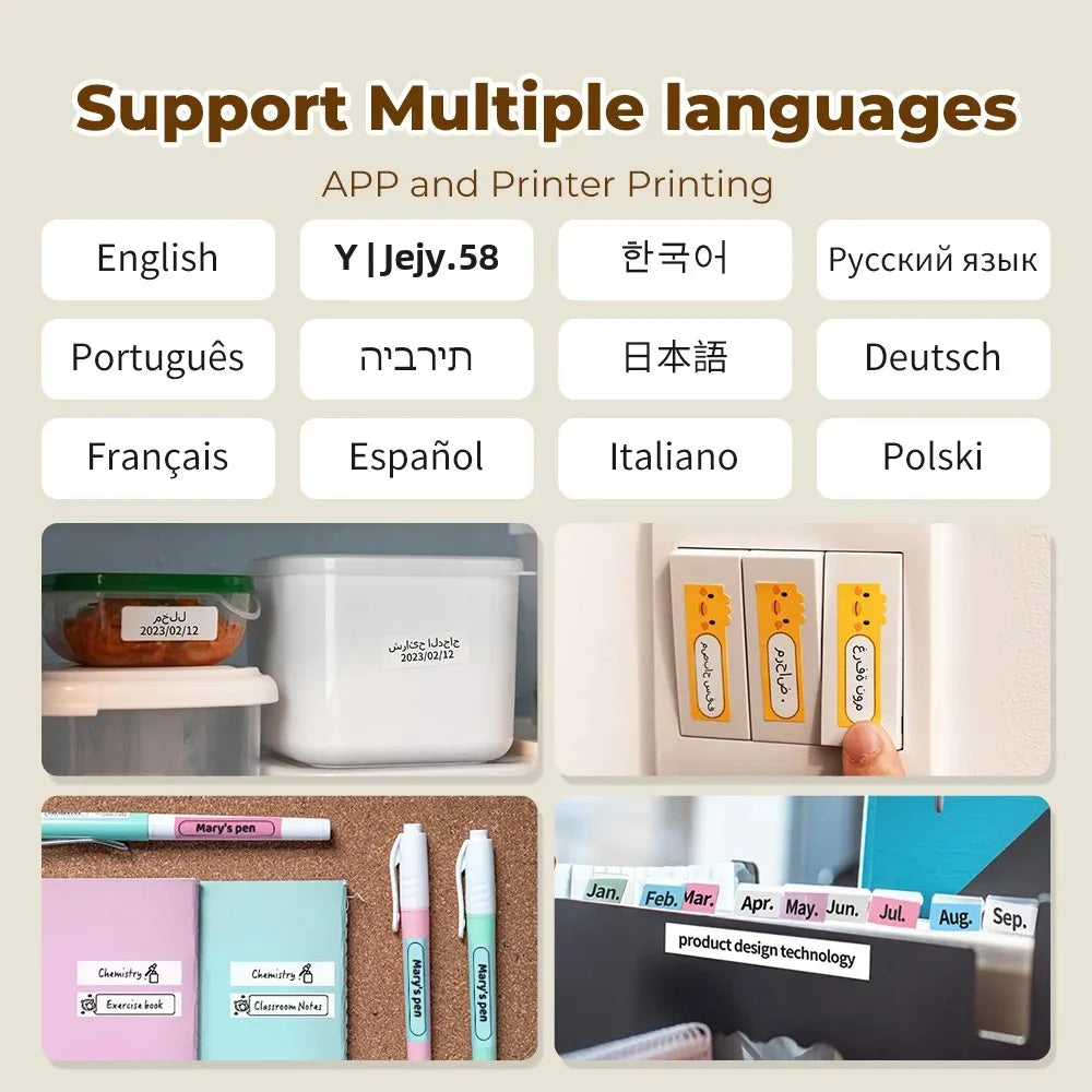 Zodzi Q30 Label Printer Mini Printer Pocket Thermal Label Maker Wireless Sticker Pocket Portable Printer Various Label Paper