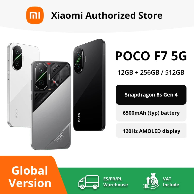 Global Version POCO F7 5G  Smartphone Snapdragon® 8s Gen 4 6500mAh Battery 6.83" 1.5K AMOLED 50MP Camer Smartphone