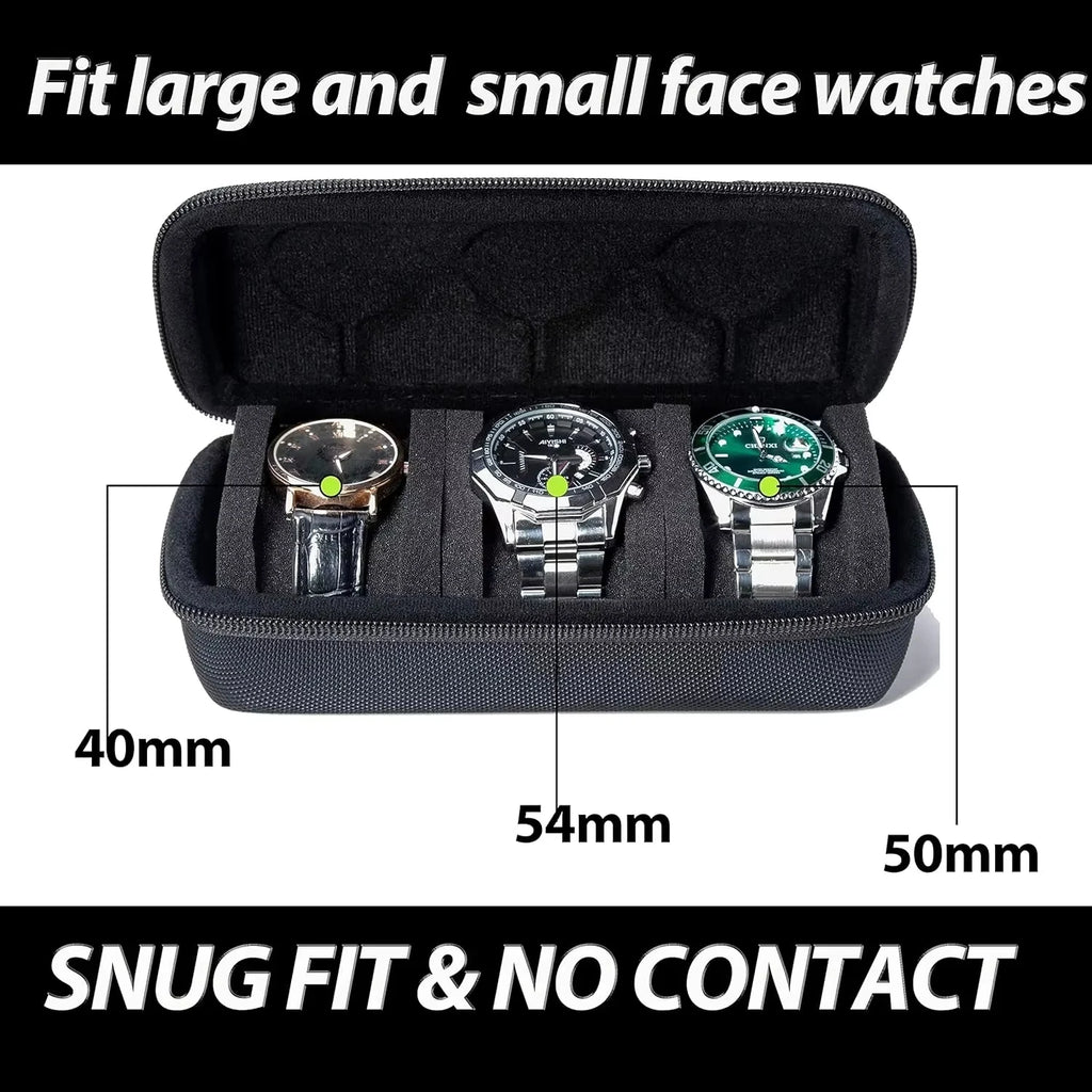 Travel Watch Box Organizer Portable Waterproof Watch Storage Box EVA Travel Watch Carrying Case Smart Watches Men & Women Gift