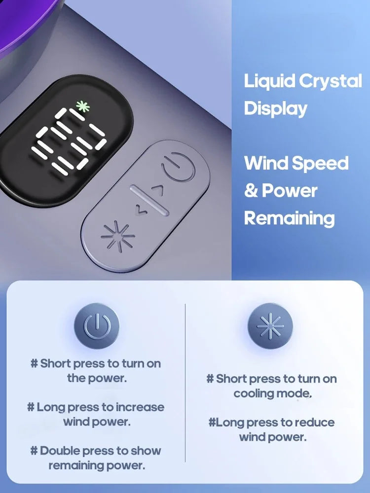 Mi Portable Handheld Turbo Fan 100 Wind Speeds Adjustable Mini Personal Fan Battery Operated Electric Eyelash Fan