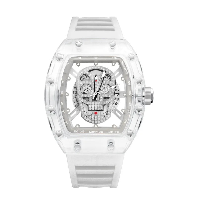 Luxury Quartz Men’s Wristwatch Male Watch for Man Watches Mechanical 2025 Trend Automatic Transparent Ghost Head Waterproof