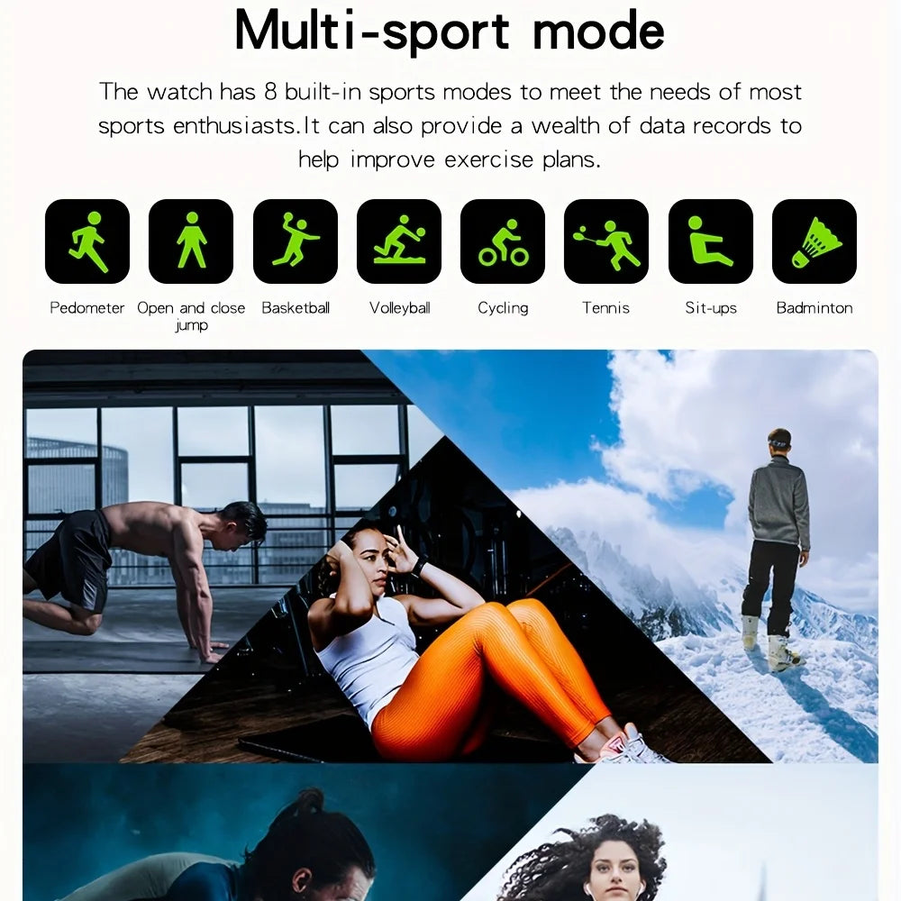 Sports Smartwatch 2026 Color Screen Bluetooth Call Monitoring Men Smart Watch Connect Phone Women Fitness Calories Alarm Clock