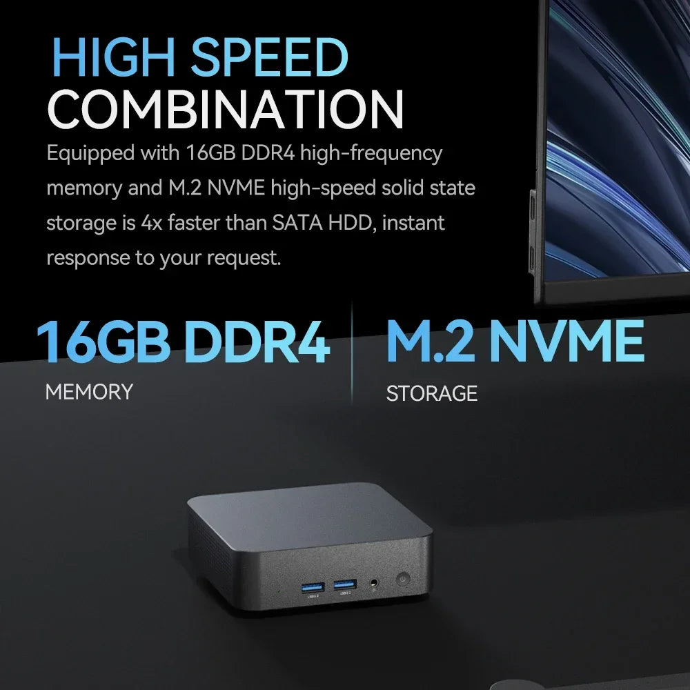 Mini Computer Intel Core i9 8950HK/i3-6100U 16GB DDR4  1TB SSD PC Gamer PC Dual WIFI 6 BT5.2 4K HD Mini Gaming Pc Desktop