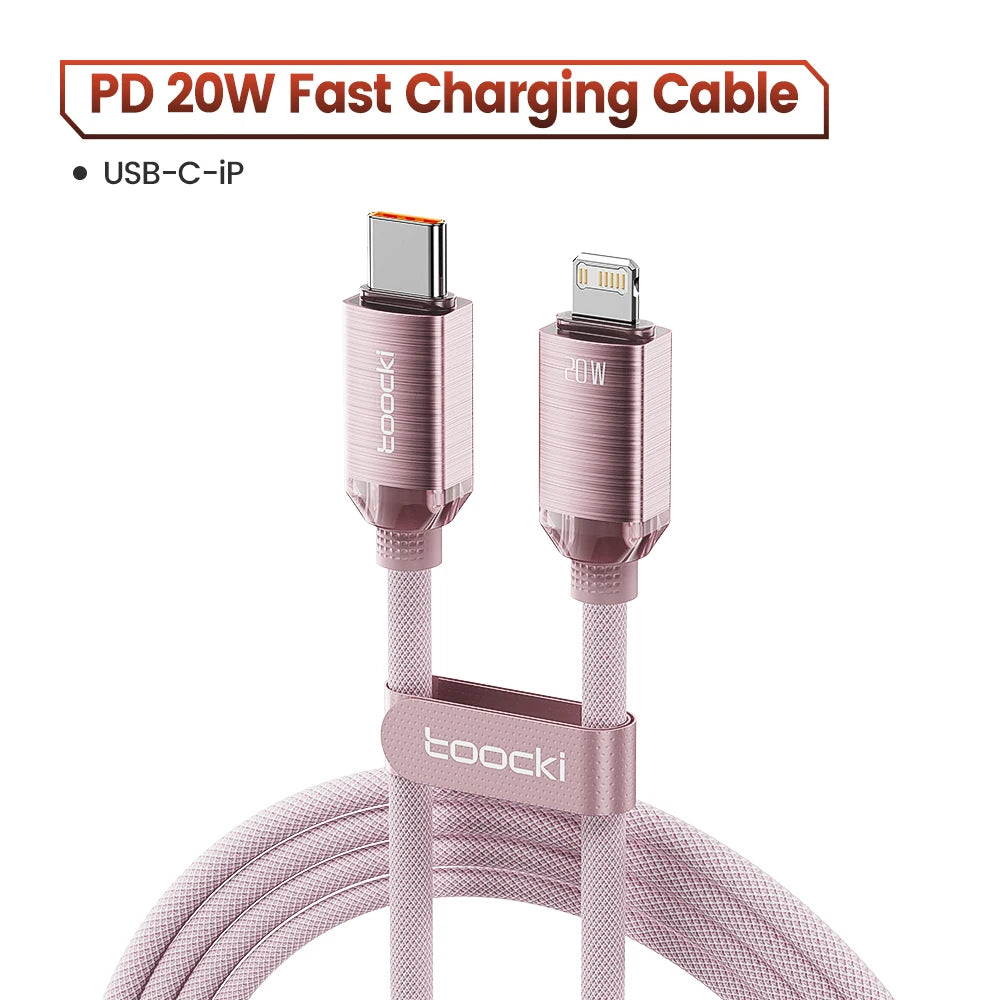 Toocki USB C to Lighting Cable for iPhone 14 13 12 11 Pro Max Mini 8 7 Plus AirPods iPad Fast Charging Type C Lightning Cable
