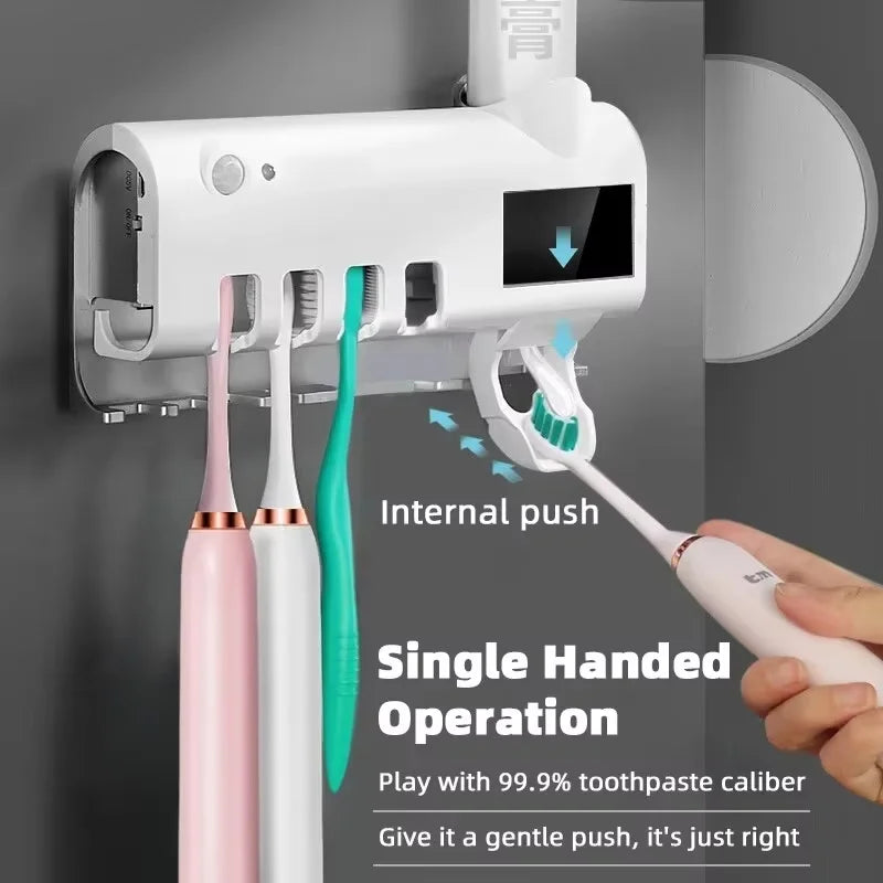 Intelligent Ultraviolet Toothbrush Sterilizer Automatically Squeezes Toothpaste Wall Mounted Toothbrush Holder Sterilization Ite