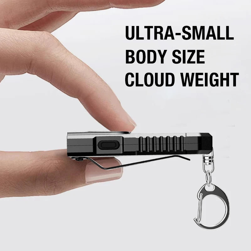 Portable Waist Hanging Keychain, Mini Flashlight, Multifunctional Emergency Charging, Anti Key Chain, Super Large, Bright, House