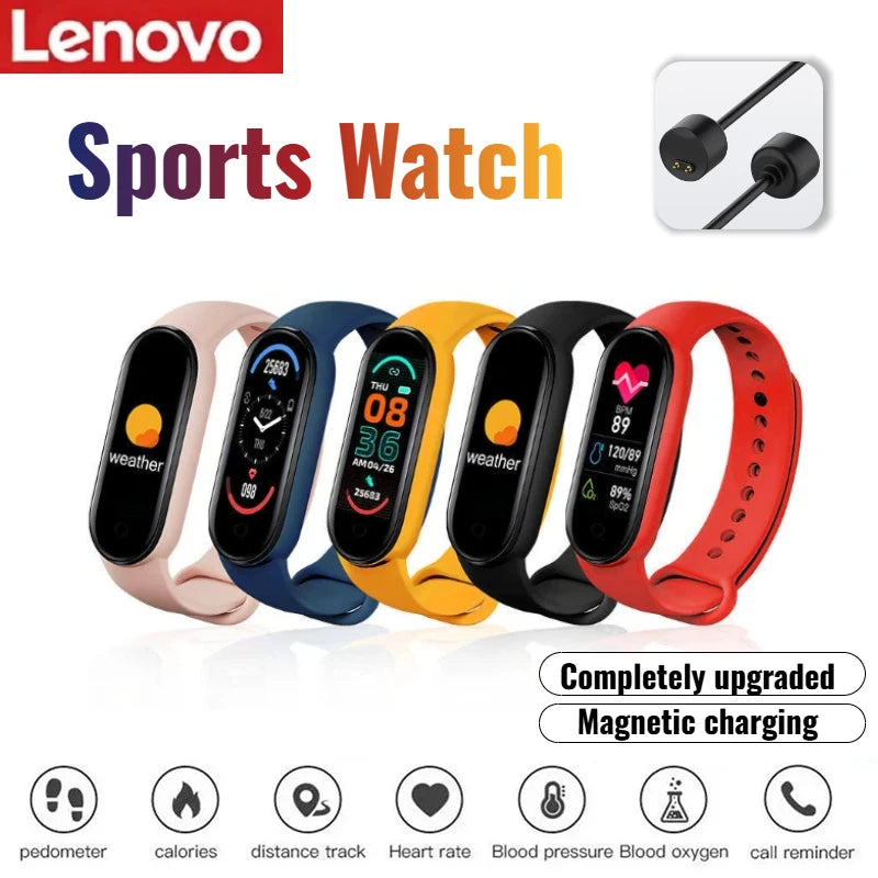 Lenovo Smart band Watch Movement Step count Bluetooth Synchronous Phone Information Waterwroof Smartwatch For Men Women Student