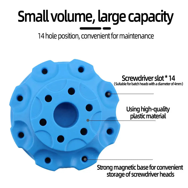 360 ° Rotating Multi functional Maintenance Tool Storage Rack with Multi hole Slot Classification Storage Box Belt with Magnet