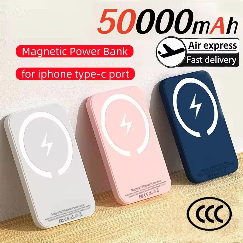 Magnetic Power Bank For Magsafes 50000mAh Wireless PD 22.5W Fast Charger Powerbank External Battery For iPhone Samsung