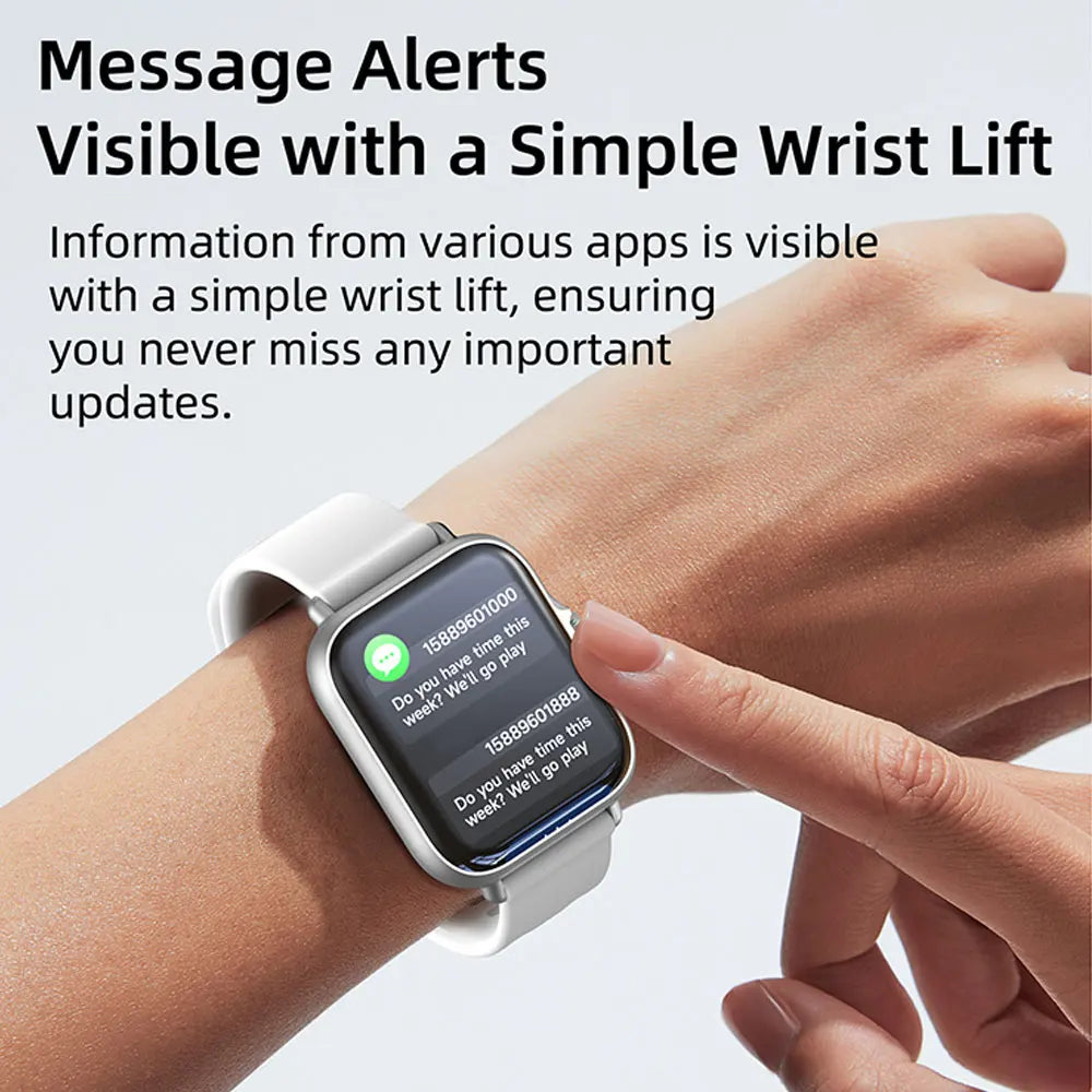 New 1.83''Screen Smartwatch Wireless Call Message Reminder Multiple Sports Modes Remote Camera Perfect Holiday Gift Men Women