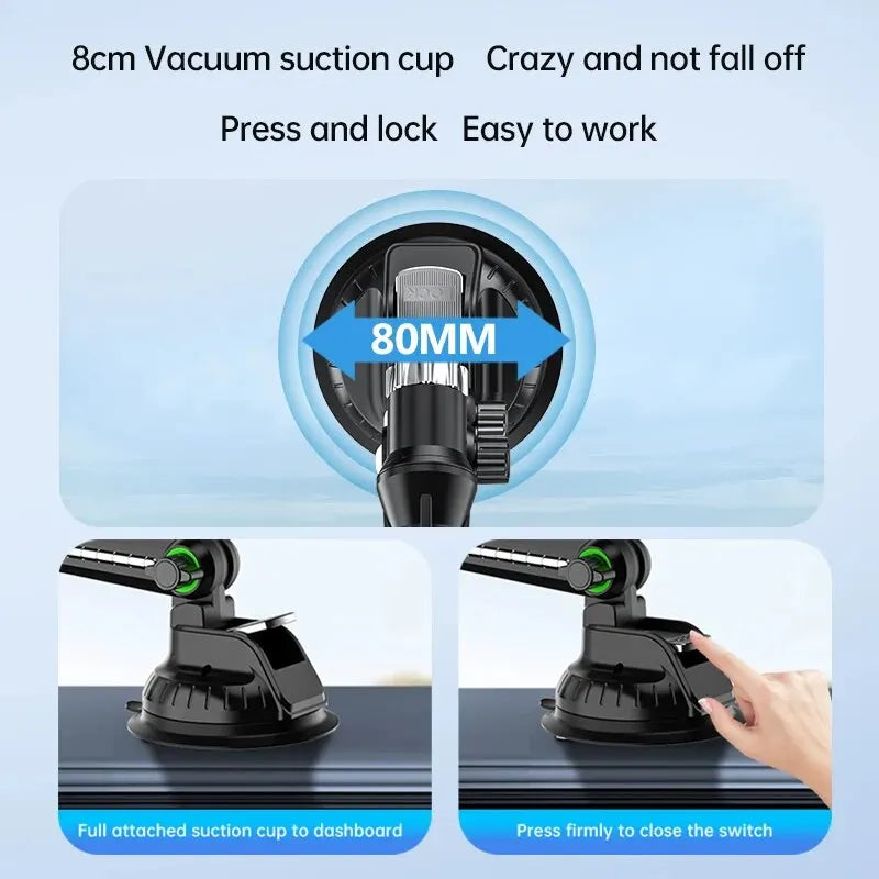 Dashboard Tablet Holder for Car Suction Car Mount with for All 7"-15" Pad Tablet and 4" - 7"Folding Screen/Straight Panel Phone