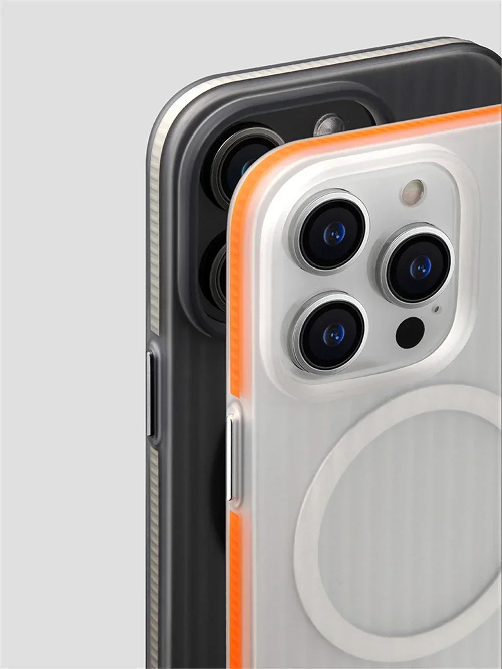 Corrugated Pattern For Magsafe Magnetic Wireless Charge Case For iPhone 15 14 13 17 16ProMax Non-slip Bumper Hard PC Matte Cover