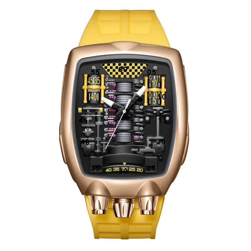 Alien Y2k Transparent hollow design Quartz Watch Mens Special Creative unique case Shape Design Fashion Men Watch AAA Clock