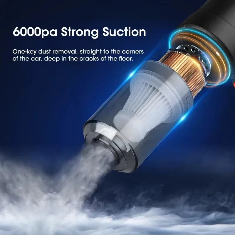 Handheld Portable Vacuum Cleaner 6000PA USB Car Home Pet Hair Office Convenient Vacuum Cleaner
