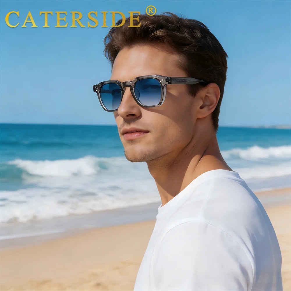 CATERSIDE Fashion Men Sunglasses Small Frame Square Personalized Design Sun Glasses Women Travel Party Business Festival Gift