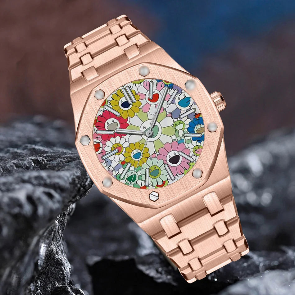 Retro Men's Quartz Qatch Luxury and Fashionable Women's Clock Luminous Sports Watch Alloy Business Quartz Wristwatch Gift