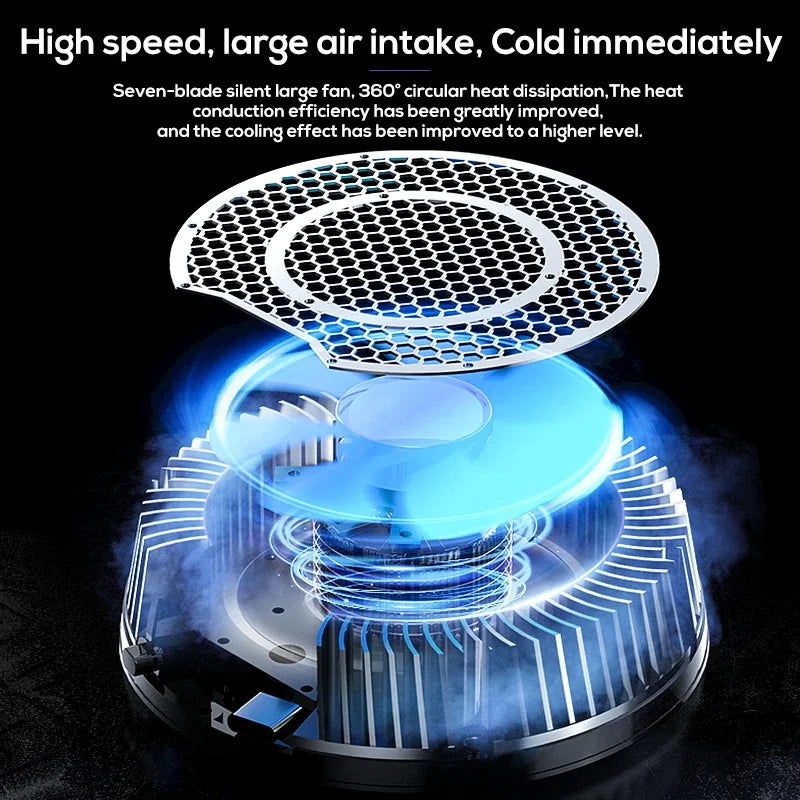 New Temperature Display Magnetic Tablet Cooler 30W Cooling Radiator For iPad Cooling Pad Portable Laptop Cooling radiator