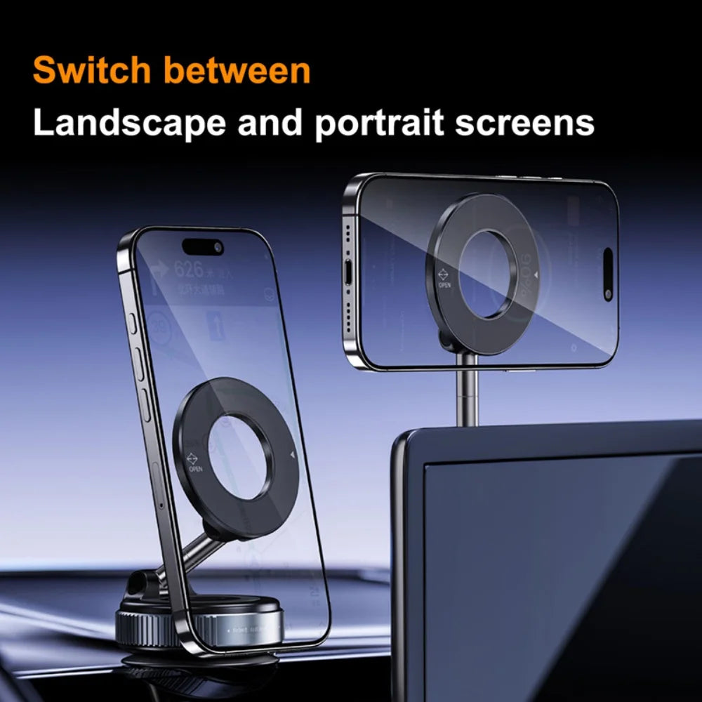 Folding Strong Magnetic Phone Holder 360° Rotation Adjustable Car Phone Stable Support For iPhone Huawei Xiaomi Dashboard Stand