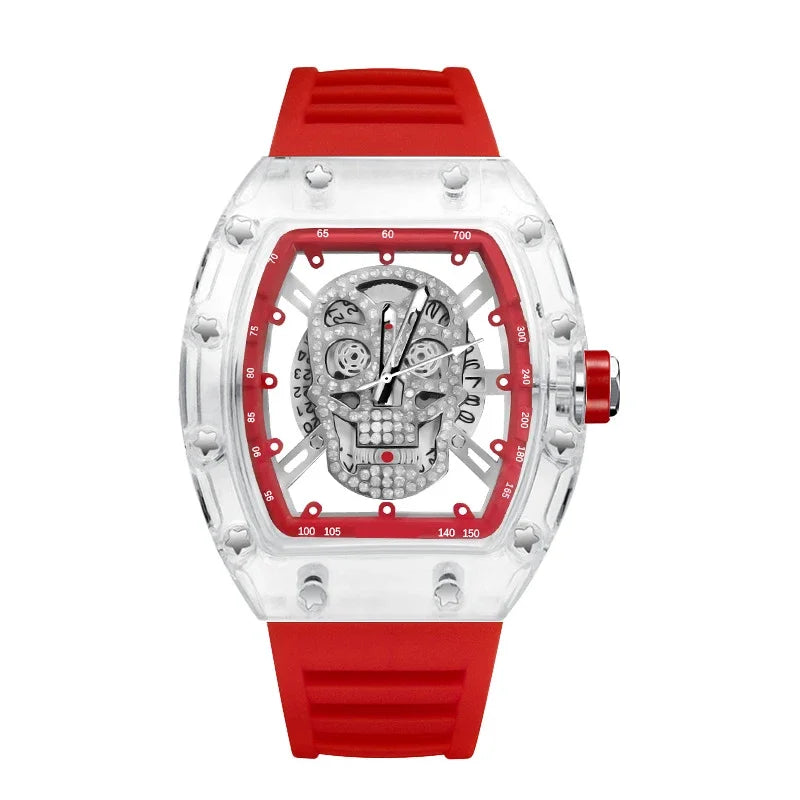Luxury Quartz Men’s Wristwatch Male Watch for Man Watches Non-Mechanical Trend Automatic Calendar Hollow Dial Waterproof Clock