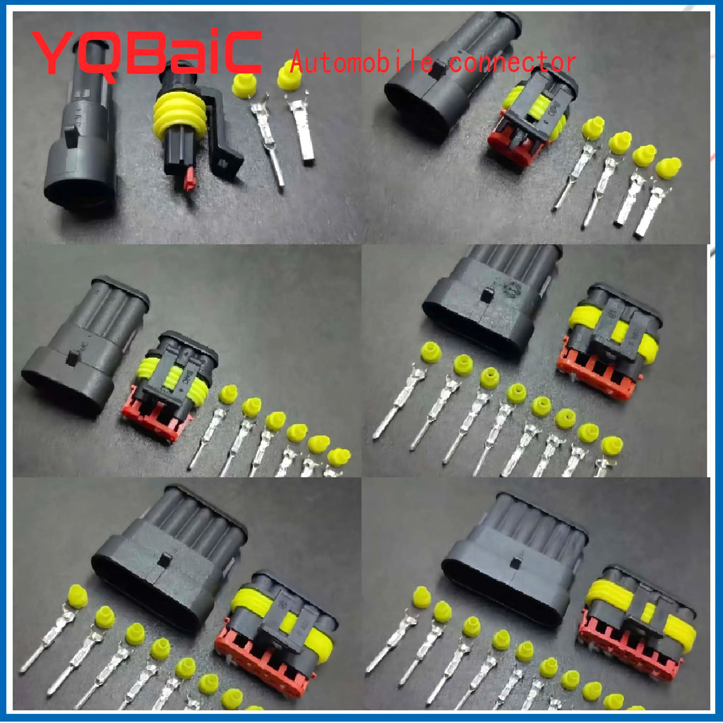 Waterproof Connectors Kit Automotive Wire Quick Connector Electrical In Car Wiring Auto Seal Socket 1 2 3 4 5 6 Pin Plug Kit Way