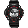 YIKAZE Y73 Men's Watch Digital Sports Electronic Wristwatch Large Dial Multifunctional Waterproof Luminous Alarm Male's Bracelet