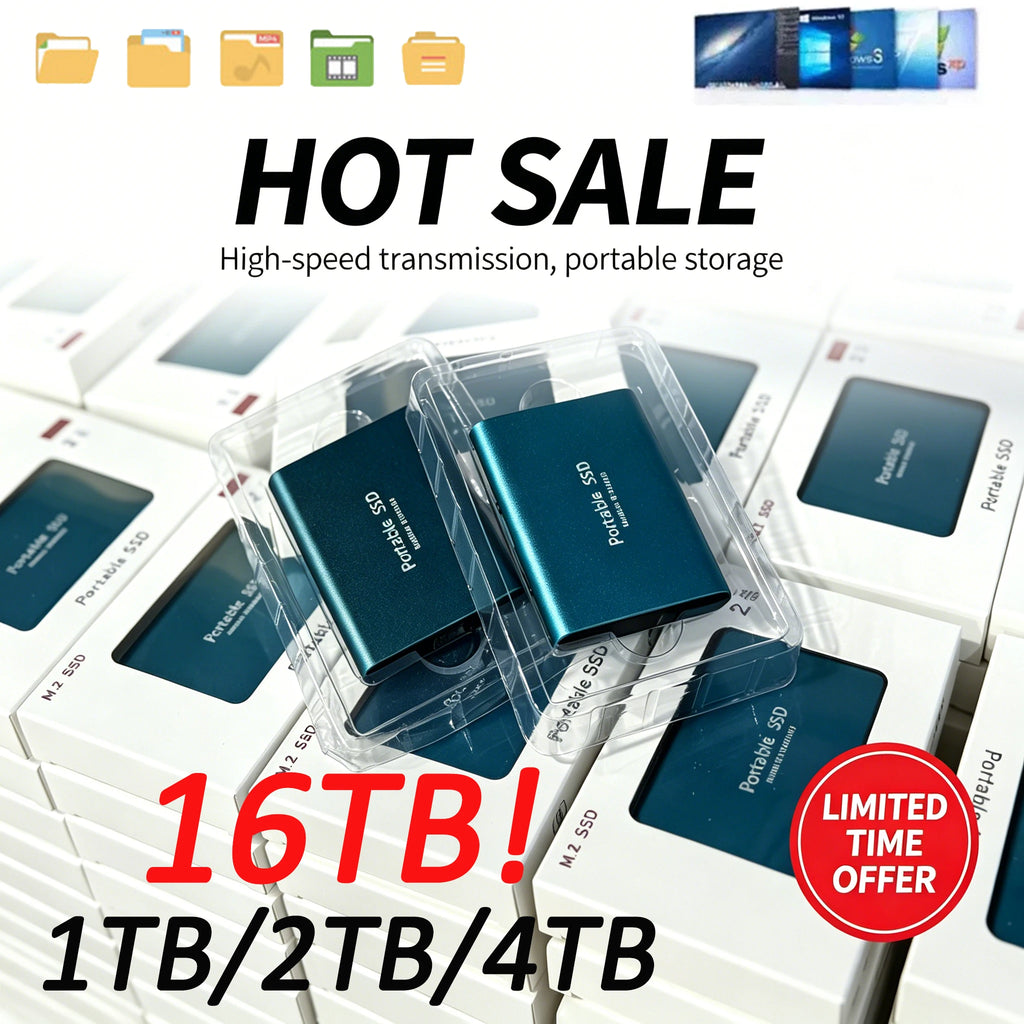 Generic External Hard Drive 1TB 2TB 4TB Portable HDD SSD Storage For PC Laptop Phone 2026