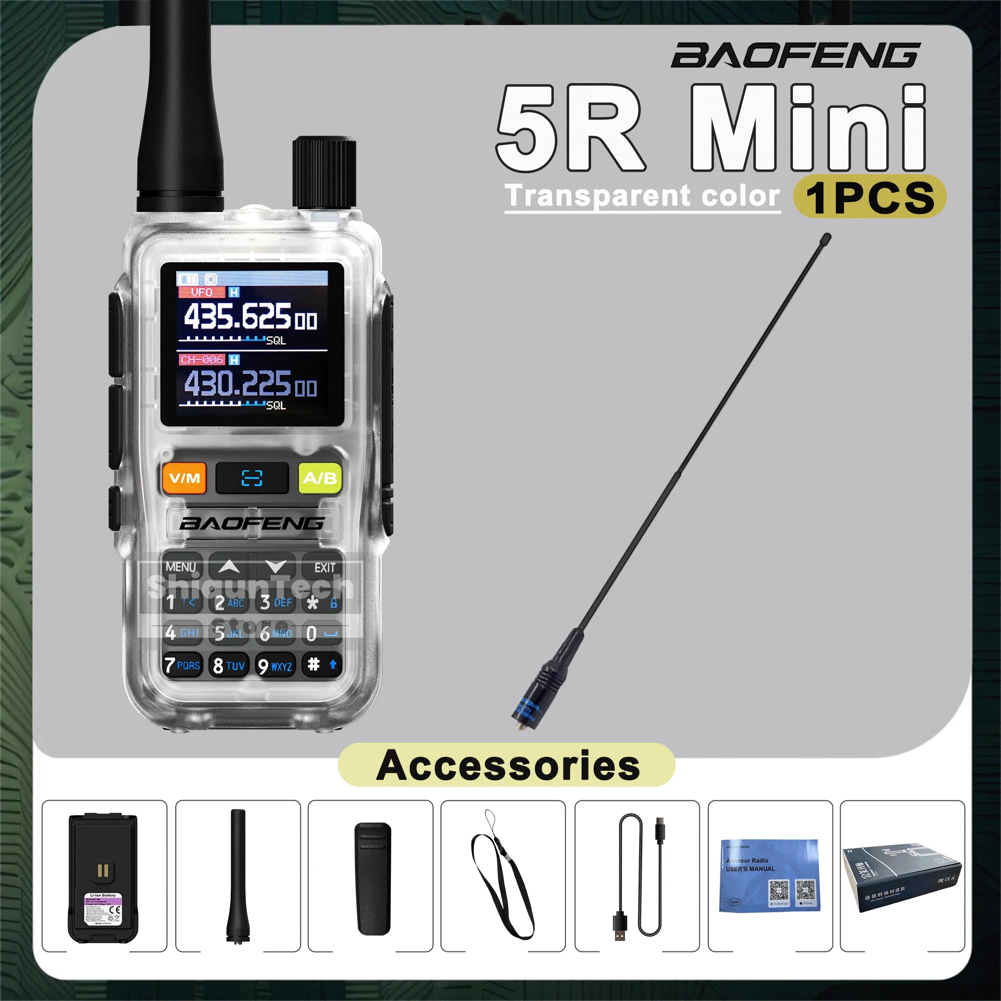 Baofeng UV 5R Mini Walkie Talkie Air Band UHF/VHF Dual Watch Dual PTT Bluetooth Programming Type-C Camping Ham Radio Upgrade 5R