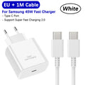 Samsung 45w Super Fast Charger PD Adapter EU US Type C Cargador For Galaxy S26 S25 FE S24 Ultra S23 Plus A55 A56 M55 Tab S11 S10