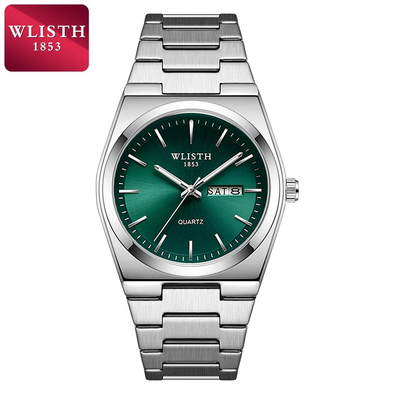 WLISTH Luxury Men Watch Waterproof Fashion Business Watch Stainless Steel Watch For Man Casual Quartz Watches Male Sport reloj