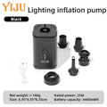YIJU 3 in 1 Electric Air Pump with Lights Mini Wireless Air Compressor USB Charging Inflator/Deflator Pumps for Outdoor Camping