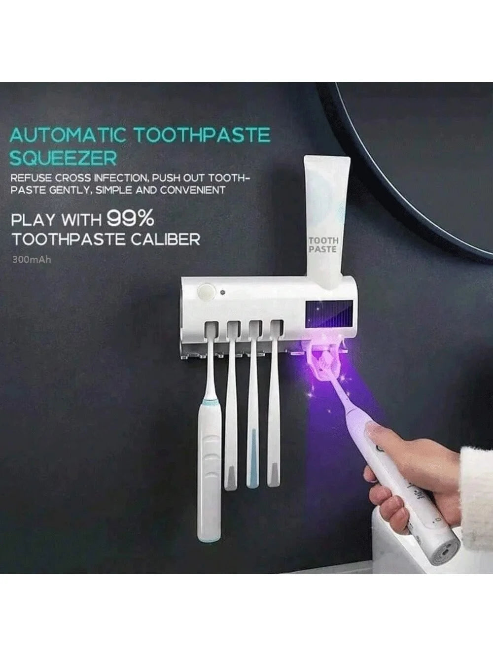 Intelligent Ultraviolet Toothbrush Sterilizer Automatically Squeezes Toothpaste Wall Mounted Toothbrush Holder Sterilization Ite
