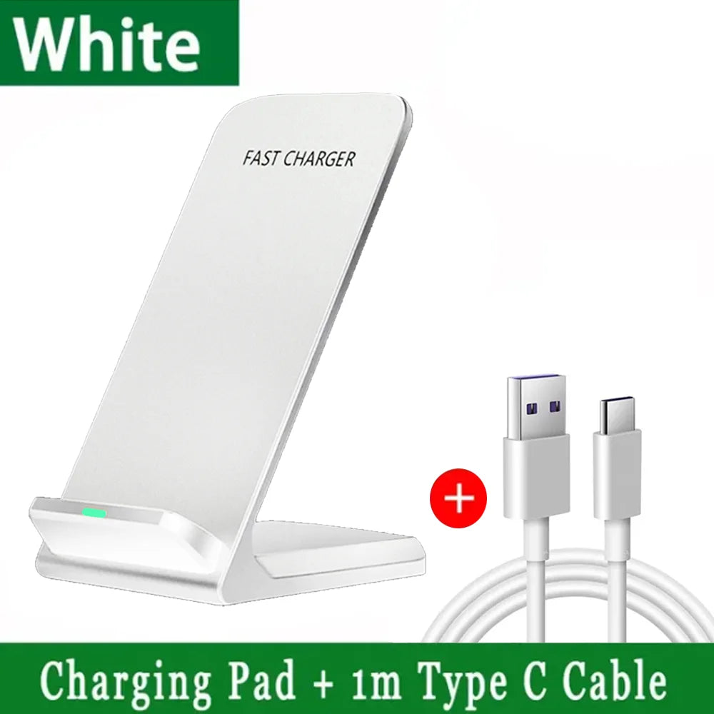 30W Fast Wireless Charger Stand Pad for iPhone 17-11/XR, Samsung Galaxy S25/S26/S21/S20, Xiaomi, Huawei & All Qi-enabled Phones