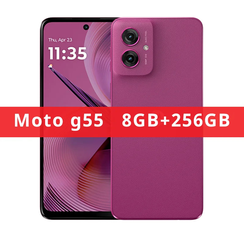Motorola MOTO G55 Smartphone Original Global ROM 6.5-inch 120Hz Display MediaTek Dimensity 7025 CPU 256GB 50MP Cellphone